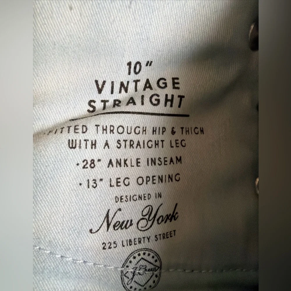 J Crew Jeans Womens 27 Dark Blue 10" Vintage Straight 27x28 - Picture 10 of 10